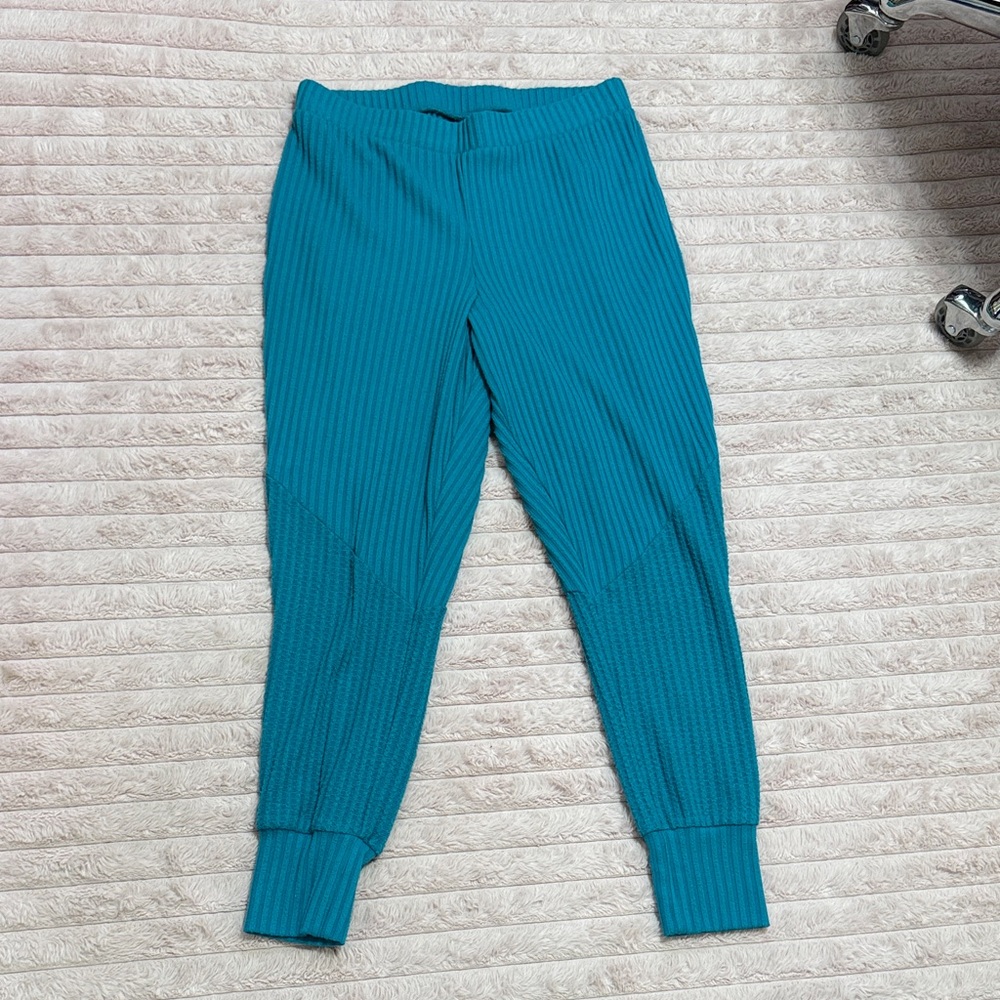 Torrid Teal Ribbed Sleep Leggings